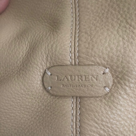 Lauren Ralph Lauren Indian Cove tan leather tote - Picture 8 of 14